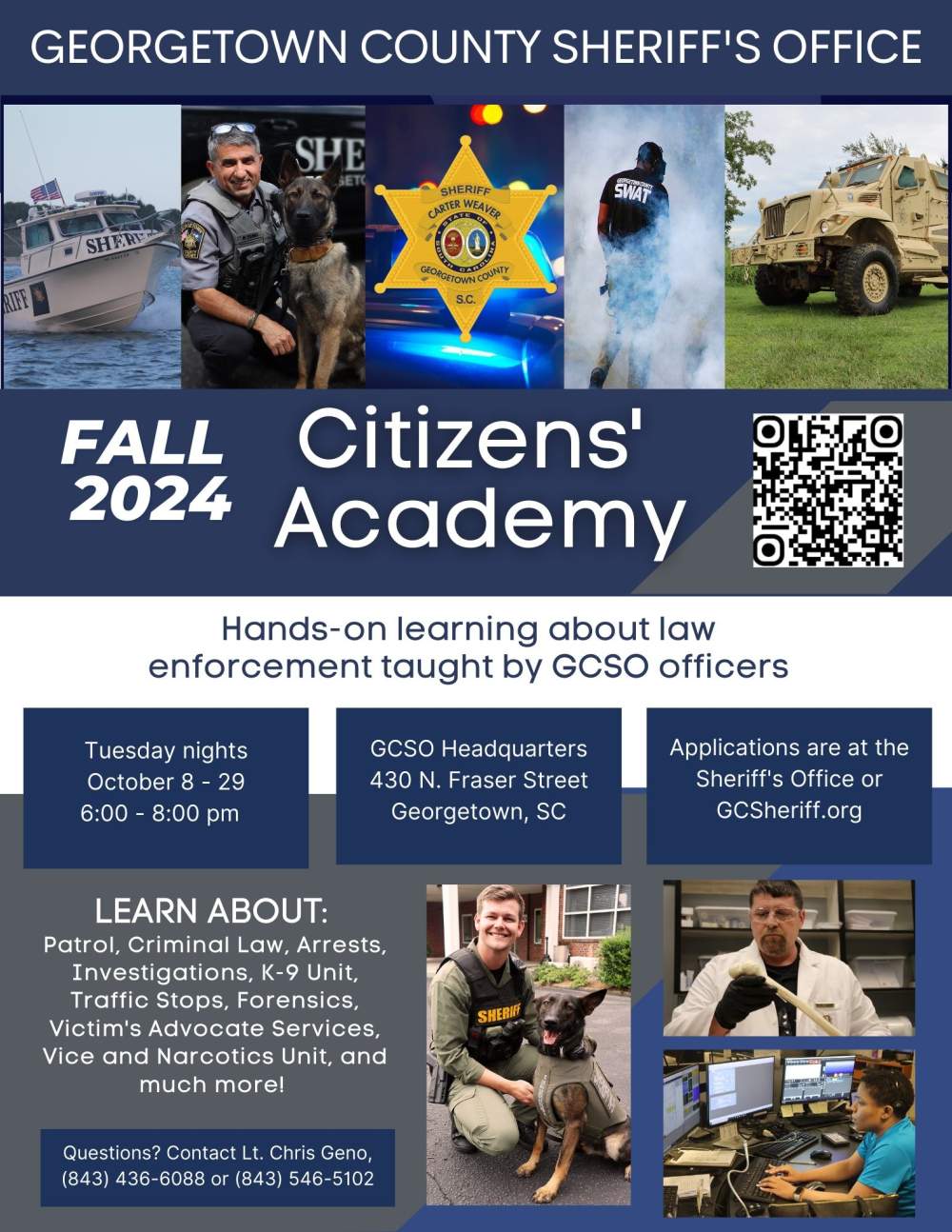 Sheriff's Citizen's Academy is Back October 8! 